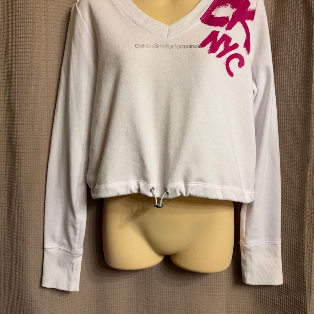 Calvin Klein Performance Crop Sweat Top Women's S - Picture 2 of 16